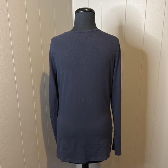 Michael Michael Kors Women’s Small Long Sleeve T Shirt Rhinestone Logo Buttons - Picture 4 of 6